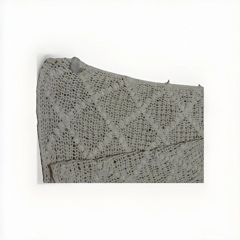 Pottery Barn Handknit Throw Blanket ~ White 54